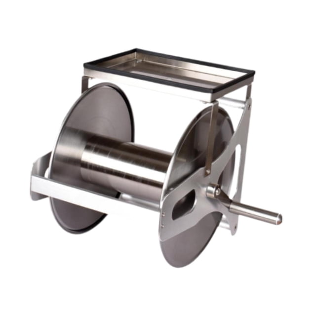 koolsoo Wall Mounted Garden Hose Reel Stainless Steel Simple Assembly Heavy Duty Versatile with Storage Water Hose Dispenser