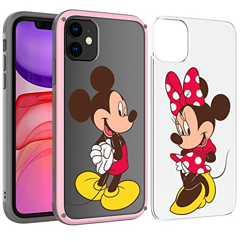 Picavinci Switchme Case For Iphone 11 Mickey Mouse Minnie Cute Cartoon Pink Clear Matte Hybrid Protective Cover Walmart Com Walmart Com