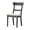 Light Brown, variant on Set of 2 Dark Oak Side Chairs with Unique Metal Back / Refined Seating for Home