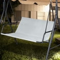 thumbnail image 4 of Swing Chair Cover Replacement, 600D Thickened Oxford Fabric Waterproof Chair Bench Replacement Cover, Outdoor Swing Cushion Cover for 2/3 Seat Patio Garden Swing Chair (Gray,44.49x18.5x18.5in), 4 of 5
