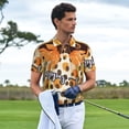 thumbnail image 3 of Balery Fall Farmhouse Pumpkins Camisa Polo de Hombre con Estampado, de Manga Corta y Tejido Medio, Camisa Tipo Golf Polo-Small, 3 of 6