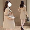 thumbnail image 5 of WomensSingle-breastedTrenchCoatOversizeLongSleeveCoatWithPocketGiftForChristmasBirthdayNewYear, 5 of 5