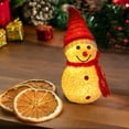 thumbnail image 5 of Christmas Luminous LED Snowman Decoration - Warm White Light Holiday Figurine for Tabletop Display - Festive Party Props & Small Gifts, Christmas Snowman Desktop Decoration Scene, 5 of 5