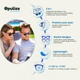 thumbnail image 2 of OPULIZE KOI Reading Glasses With Reading Sunglasses 5 Pack - Rectangular Frame - Black-Blue-Gray-Clear-Black - Mens Womens - Spring Hinges - RRRRS50-137C1 - +2.00, 2 of 6