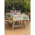 thumbnail image 3 of Outdoor Tablecloth with Umbrella Hole for Patio/Picnic/Party/Camping, Spring Dog Waterproof Table Cloth Rectangle Table Cover Washable, Sunflower Daisy Botanical Rustic (54"x 80"), 3 of 8