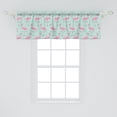 thumbnail image 2 of Ambesonne Pink Flamingo Window Valance, Birds on Polka Dots, 42" x 18", Mint Green Pale Pink, 2 of 3