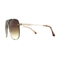 thumbnail image 3 of Luxurious Mens Rimless Rectangular Baller Gangster Officer Sunglasses Gold Brown, 3 of 4
