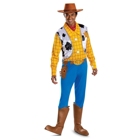 Disguise Mens Disney Pixar Toy Story Woody Jumpsuit Costume - Size XX Large - Yellow