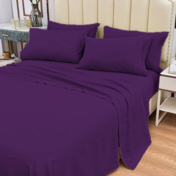 6 Piece Bamboo Sheets Set SilkyStronger Than Cotton Cool Sheets