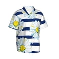 thumbnail image 2 of Haiem Daisy Striped Nautical Printed Hawaiian Shirt for Men - Men’s Casual Beach Summer Shirts - Stretch Fabric with Modern Fit-3X-Large, 2 of 9