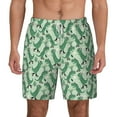 thumbnail image 2 of Picia Dinosaurs on Roller Skater pattern Mens Swim Trunks with Compression Liner Stretch Beach Shorts Quick Dry with Zipper Pockets No-Chafing Board Shorts-3X-Large, 2 of 9