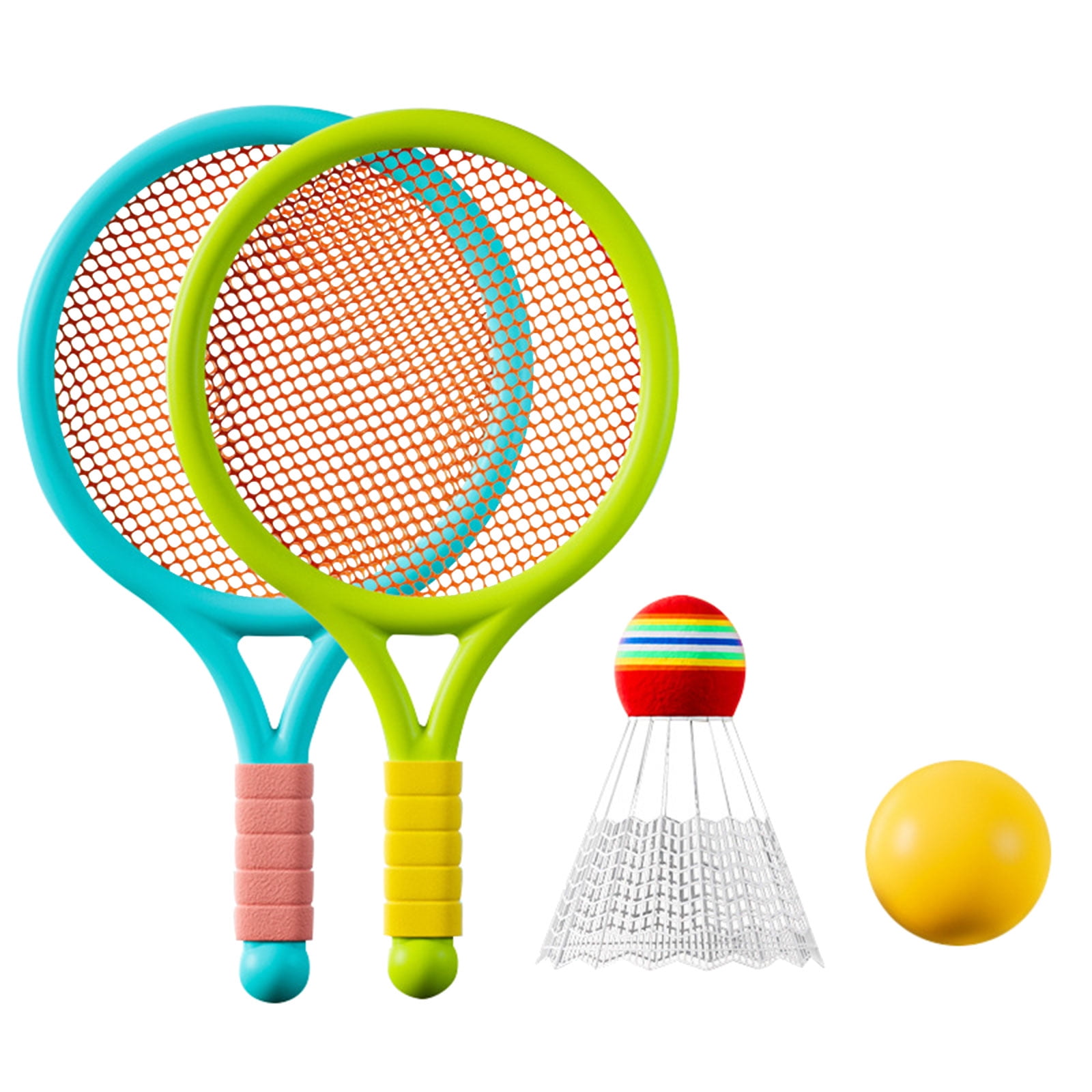 Kids Tennis Rackets, Soft Training Balls Badminton Shuttlecocks Tennis Racquets Sets for Children Outdoor Indoor Sports