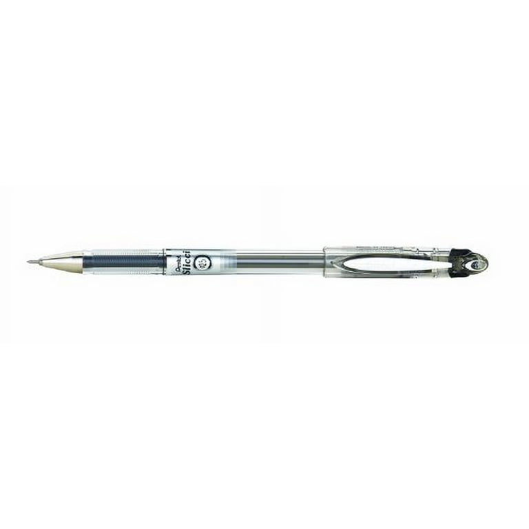 Pentel Arts Slicci 0.25 mm Extra Fine Gel Pen, Black Ink, Box of 12 (BG202-A)