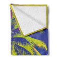 thumbnail image 2 of Tropical Soft Flannel Fleece Throw Blanket, Colorful Pixel Design Like Art Palm Tree Graphic Psychedelic Beachy Squares, Cozy Plush for Indoor and Outdoor Use, 50" x 70", Multicolor, by Ambesonne, 2 of 5