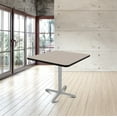 thumbnail image 3 of Hampden Furnishings Bennet Collection Steel Frame 36" Square Top, X Base, 30" Height, Cafe Table Grey Frame/Grey Nebula Top, 3 of 5