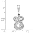 thumbnail image 3 of 14K White Gold Charm Pendant Themed Filigree 30 mm 14-17, 3 of 3