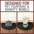 thumbnail image 5 of Leashboss | Silicone Splash Mat for Pet Fountains with Tall Lip | Non Slip & Waterproof | Great for Dog Gravity Water Bowls, Automatic Dispensing Cat Feeders | Rounded, Small (14 x 12 Inches) | Black, 5 of 6