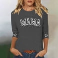 thumbnail image 2 of Penkiiy 3/4 Manga Mama Camisas para Mujeres Mama Carta Impresión Tee Mom Regalo Camisa de manga corta Día de las Madres Tops XL Gris, 2 of 6