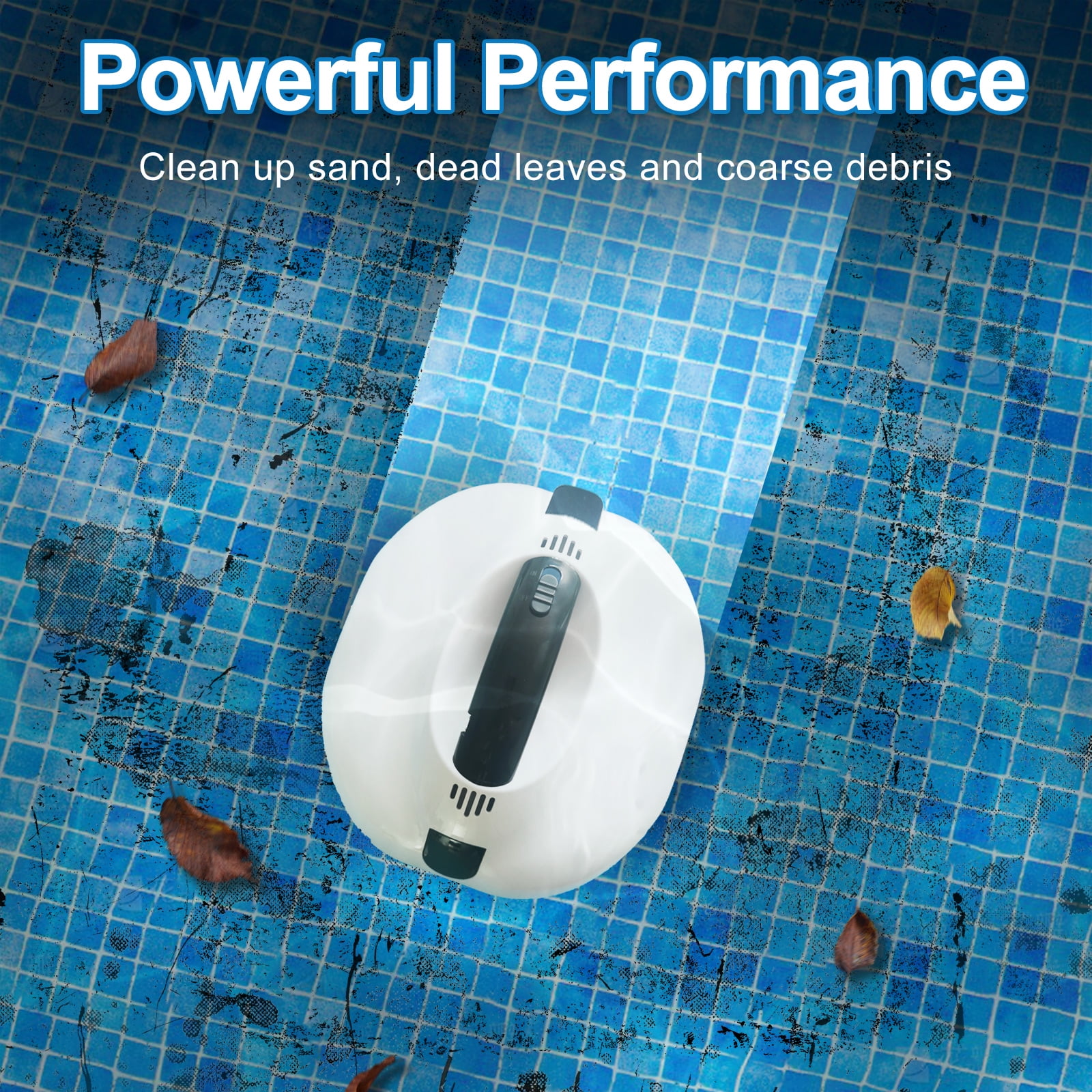 PC2332 Cordless Robotic Pool Vacuum Cleaner Pool Robot with Wall Climbing for Inground Pools Floors Walls and Waterlines