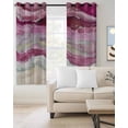 thumbnail image 4 of Abstract Purple Blackout Curtains for Bedroom Living Room, Gradient Beach Ocean Wave Oil Painting 84 In Long Thermal Insulated Room Darkening Drapes Grommet Window Treatments, 42 x 84 In, 4 of 9