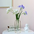 thumbnail image 3 of Xiao Hua 2 flores artificiales de tacto real para decoración del hogar, oficina, boda, arreglo floral (morado, 64 cm de largo), 3 of 5