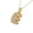 Gold E, variant on Women's Men's Stainless Steel Bubble Letter Charm Necklace