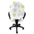 thumbnail image 3 of Pastel Office Chair Slipcover, Abstract Art Geometric in Pastel Colored Design Modern Art Print, Protective Stretch Decorative Fabric Cover, Standard Size, Seafoam Lime Green, by Ambesonne, 3 of 5