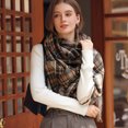 thumbnail image 5 of Bufandas cálidas de invierno para mujer, bufanda grande con sensación de Cachemira, Poncho de moda, chales largos, envolturas de rejilla, bufandas suaves y cálidas, 5 of 5