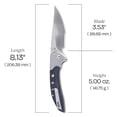 thumbnail image 5 of CRKT Orochi Everyday Carry Folding Knife with Liner Lock: 14C28N Steel Plain Edge Blade, G10 Handle, Pocket Clip, 5680, 5 of 5