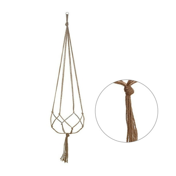 Plant Pot Hanger Garden Indoor Flower Pot Ceiling Balcony Hanging Jute