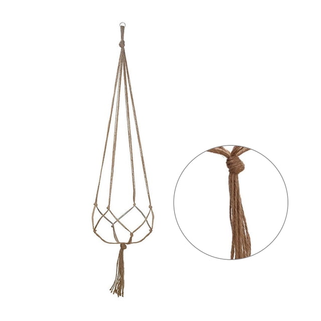 Billuyoard Colgador de decoración para maceta de flores, colgador de cuerda, accesorio hecho a mano para jardín montado en la pared para el pasillo Jardín y Patio 90cm Billuyoard HA001974-01
