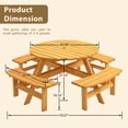 thumbnail image 2 of 8-Person Round Outdoor Dining Table | Accommodates Friends and Family | Crafted from Fir Wood | High Weight Capacity for Long-Lasting Use, 2 of 5