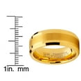 thumbnail image 4 of Metal Masters Tungsten Carbide Mens Goldtone Brushed Wedding Band Engagement Ring Comfort-Fit 8mm 7, 4 of 7