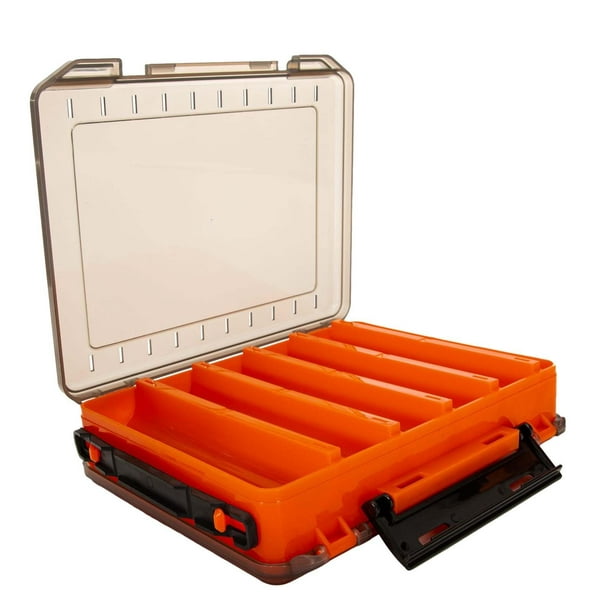 Tackle Box Organizer Box Individual Compartments Organizer Container Tackle  Storage Box Orange 20.5x17x5cm 