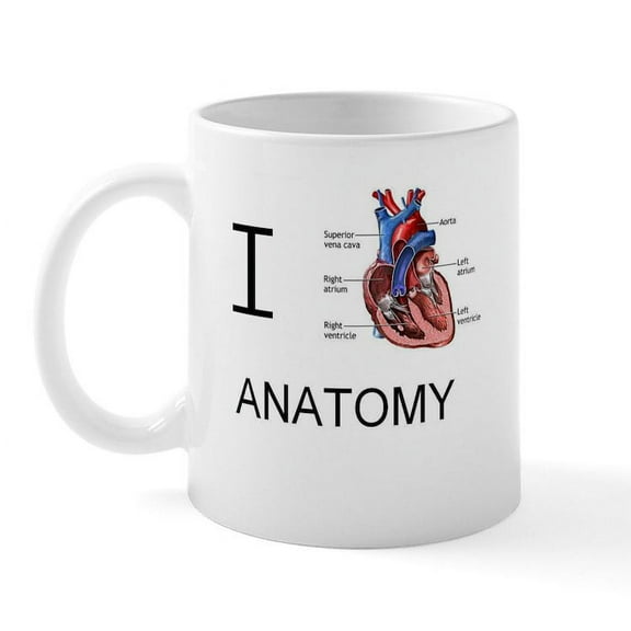 CafePress - I Heart Anatomy Mugs - 11 oz Ceramic Mug - Novelty Coffee Tea Cup