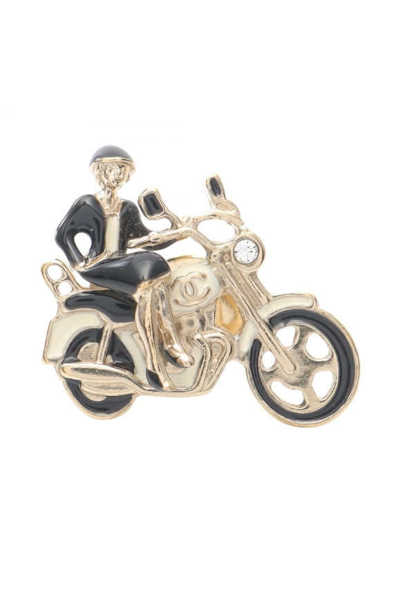 Pre-Owned CHANEL Mademoiselle Coco Mark Brooch Accessory, GP (Gold Plated),... (Good)