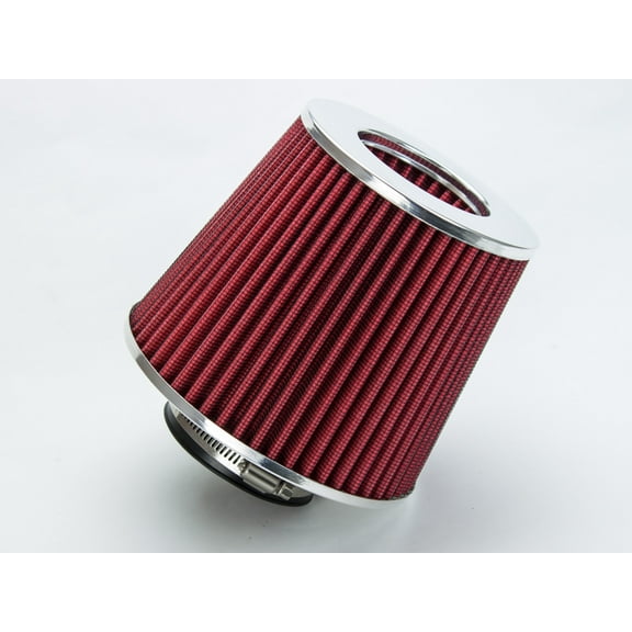 RED 2.5" 63.5mm Inlet Cold Air Intake Cone Replacement Quality Dry Air Filter