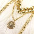 thumbnail image 6 of PPgejGEK Womens Necklaces Chunky Gold Necklace Lock Padlock Locket Pendant Coin Curb Chain Layering for Valentine's Day Mother's Day Christmas Birthday Gifts, 6 of 7