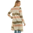 thumbnail image 5 of Mint Plus Pink - Open Front Twin Hue Longline Cardigan: Ombre, Versatile Fashion for 3 Sizes and 2 Colors, 5 of 5