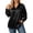 Black, variant on Women's Button Shirts Collared Long Sleeve Office Blouses - Elegant Work Tunic Top for Daily Wear and Party