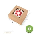 thumbnail image 6 of BAKIPACK 25 Kraft Bakery Boxes 6x6x4 inches, Cookies Boxes with Window, Treat Boxes for Pastry, 6 of 6