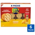 RITZ Cheese Sandwich Crackers, School Snacks, 48 Snack Packs (6 Boxes