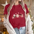 thumbnail image 6 of VKOYWKM Women's Valentine's T Shirts Love Heart Print Tees Short Sleeve Crew Neck Holiday T-Shirts Valentines Day Gifts, 6 of 7