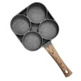 thumbnail image 2 of For Family 4 Holes Egg Fry Pan Pancake Maker Non-stick Egg Burger Pan W/Handle, 2 of 9