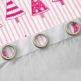 thumbnail image 4 of Manfei Cartoon Xmas Tree Black Out Curtains,Merry Christmas Curtains Pack of 2 (42x63 Each),Pink Geometric Striped Bedroom Curtains For Girls Kids,Super Cozy Room Decor, 4 of 6