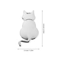 thumbnail image 3 of Pegatizas de gato para coche Lindas calcomanías de automóviles de animales 3d Metal Pegatinas para parachoques de gato para camiones de motocicleta para autos, 3 of 3