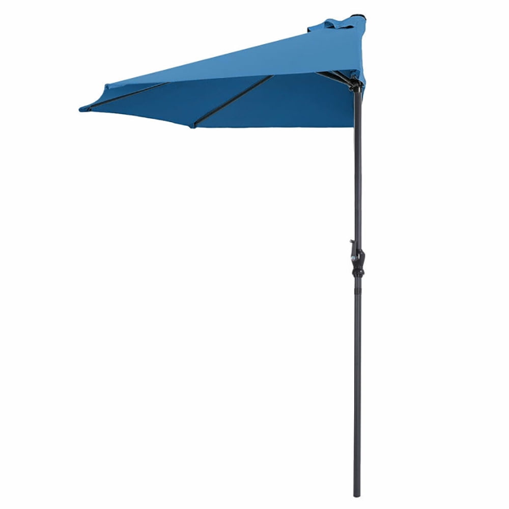 Aimee Lii 9Ft Patio Bistro Half Round Umbrella, Table Umbrella Outdoor Patio, Blue Aimee Lii 9Ft Patio Bistro Half Round Umbrella, Table Umbrella Outdoor Patio, Blue