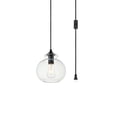 thumbnail image 2 of Living District LDPG2245BK Destry 1 Light Black Plug-In Pendant with Clear Glass, 2 of 2