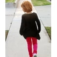 thumbnail image 3 of Girls Soft Cotton Jersey Long Sleeve Shark Bite Tunic | Navy, 3 of 5