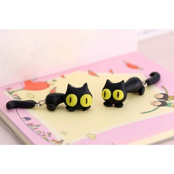 1 Pair Women’s New Cute Polymer Clay Cute Cat Animal Stud Earrings Ear Stud jewelry